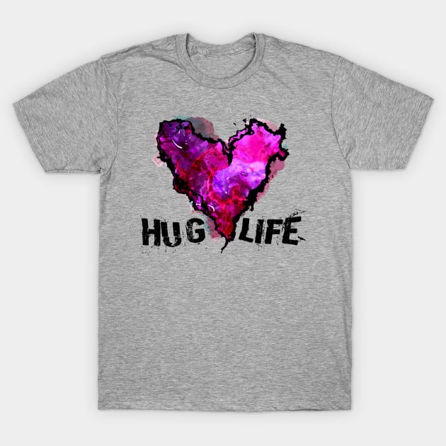 Hug Life - Pink T-Shirt by Leroy Binks